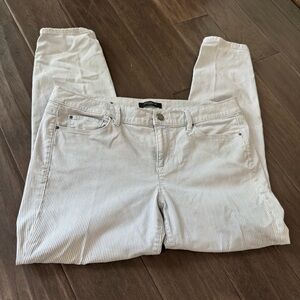 Ann Taylor Blue and White Striped Pants